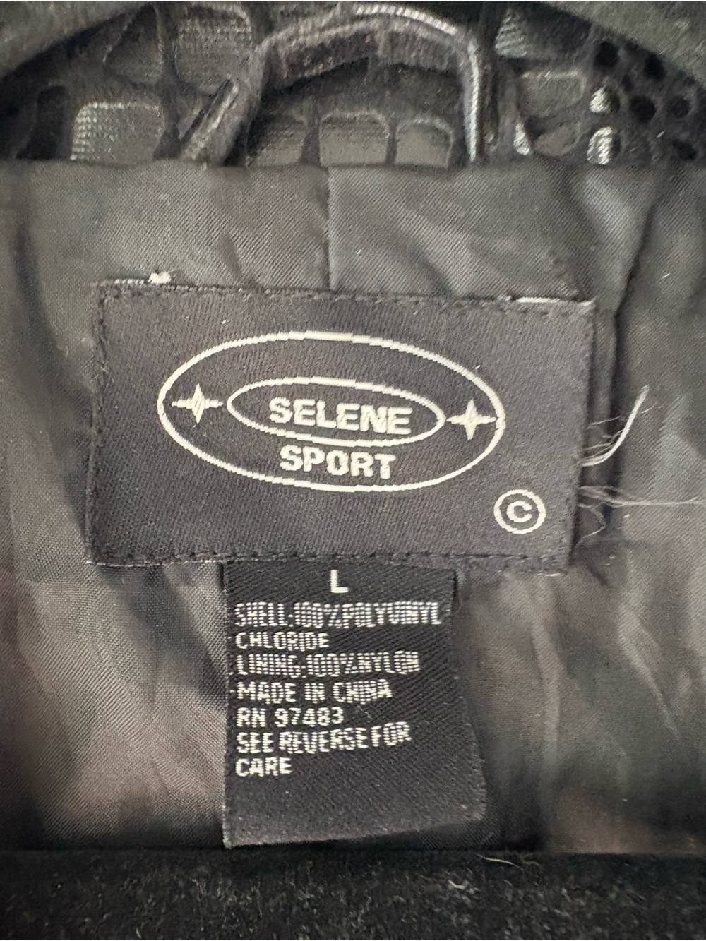 Vintage Selene Sport Black Croc Embossed Faux Leather Blazer Jacket Large - Picture 3 of 6